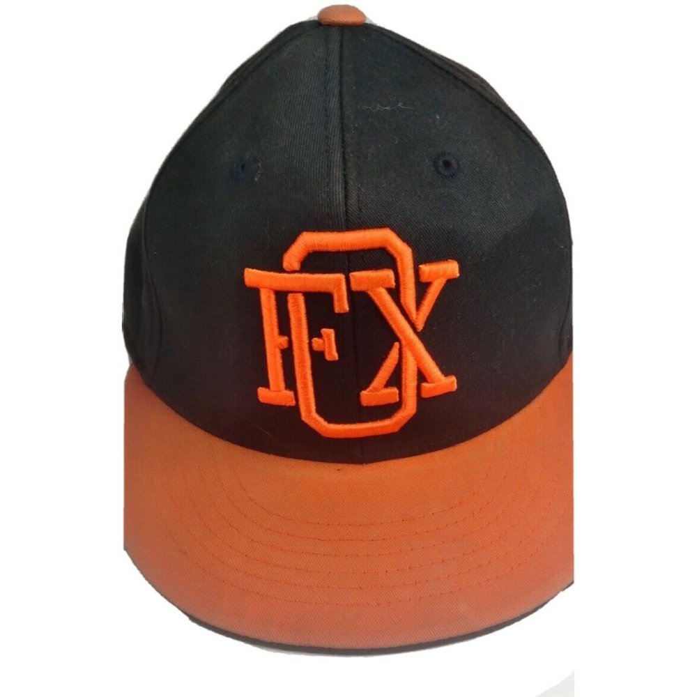 Fox Racing Fitted Hat (Size‎ 6 7/8 - 7 1/4) 210 Flexfit Orange w/ Black L…